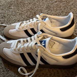 Adidas Samba White Black Tan Sneakers